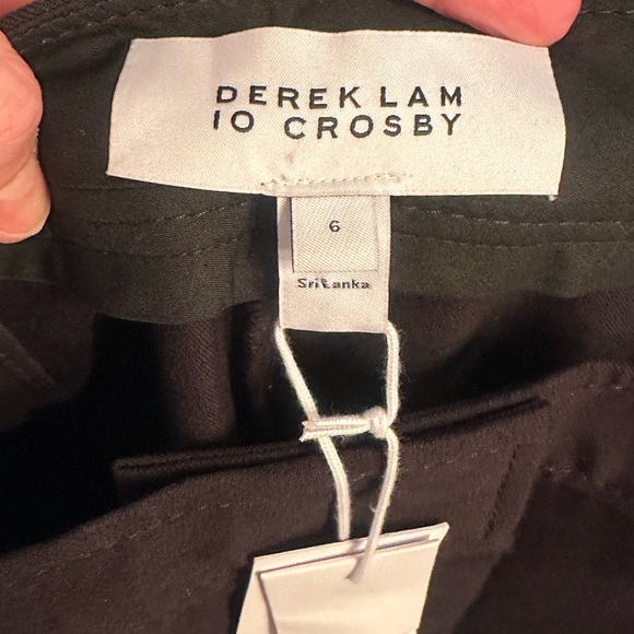 Derek Lam 10 Crosby Robertson Crop Flare Pants Black Size 10 NWT $395 - Picture 3 of 13